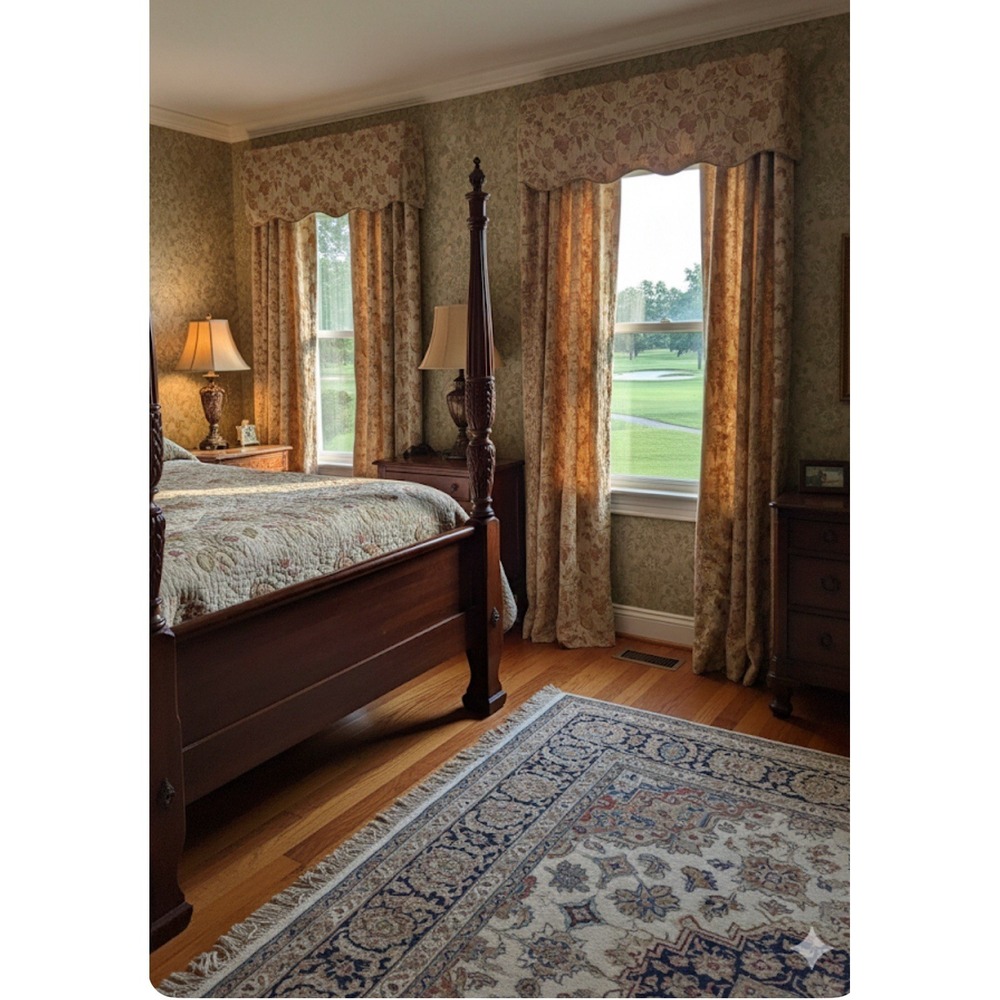 Regal Collection Draperies 4 Panels 2Toppers Each Panel W 50" L84" Gold Paisley